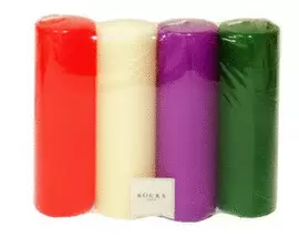 JUEGO VELAS ADVIENTO CUATRO COLORES 
