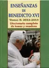 ENSEÑANZAS DE BENEDICTO XVI. TOMO 8 2012-2013