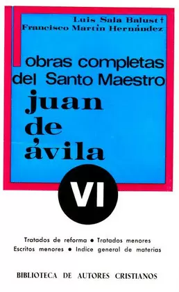 OBRAS COMPLETAS. VI. JUAN DE AVILA. N324