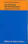 LOS FILÓSOFOS DEL RENACIMIENTO. SELECCIÓN DE TEXTOS