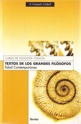 TEXTOS DE LOS GRANDES FILÓSOFOS. EDAD CONTEMPORÁNEA