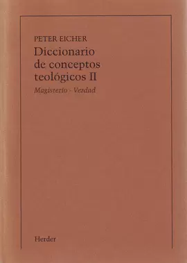 DICCIONARIO DE CONCEPTOS TEOLÓGICOS, TOMO II