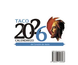 TACO 2026 CALENDARIO DEL CORAZON DE JESUS MESA SIN SOPORTE