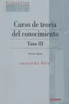 CURSO DE TEORÍA DEL CONOCIMIENTO III