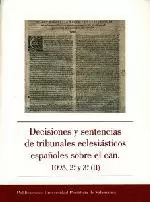 DECISIONES Y SENTENCIAS DE TRIBUNALES ELESIÁSTICOS ESPAÑOLES SOBRE EL CAN. 1095,