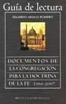 GUÍA LECTURA Y SUMARIO DE LOS DOCUMENTOS DE LA CONGREGACIÓN PARA LA DOCTRINA DE