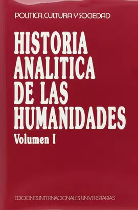 HISTORIA ANALÍTICA HUMANIDADES VOL. I