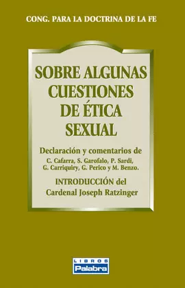 SOBRE ALGUNAS CUESTIONES DE ETICA SEXUAL