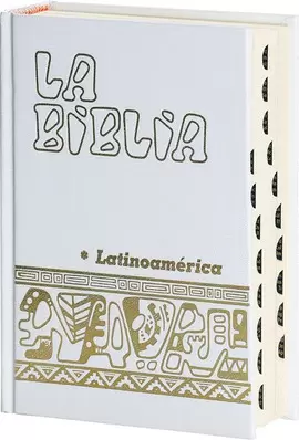 LA BIBLIA LATINOAMÉRICA [BOLSILLO] CARTONÉ BLANCA, CON UÑEROS