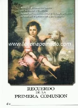 LÁMINA RECUERDO COMUNIÓN