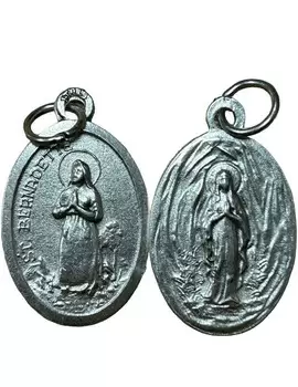 MEDALLA SANTA BERNADETTE Y VIRGEN DE LOURDES