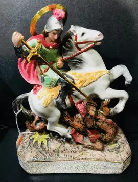 FIGURA DE SAN JORGE CON DRAGON 90502