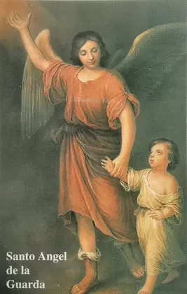 ESTAMPAS ÁNGEL DE LA GUARDA ORACIÓN 5 UNIDADES