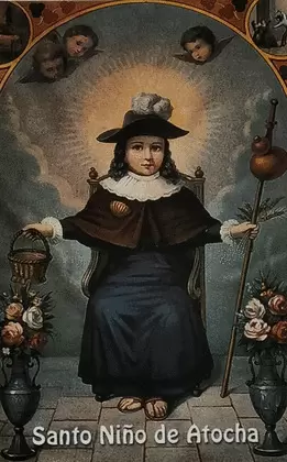 ESTAMPAS SANTO NIÑO DE ATOCHA ORACIÓN 5 UNIDADES