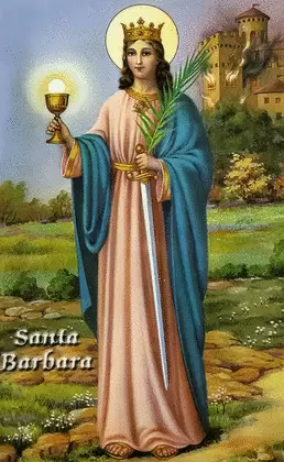 ESTAMPAS SANTA BÁRBARA ORACIÓN 5 UNIDADES