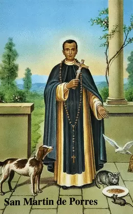 ESTAMPAS SAN MARTÍN DE PORRES (FRAY ESCOBA) ORACIÓN 5 UNIDADES