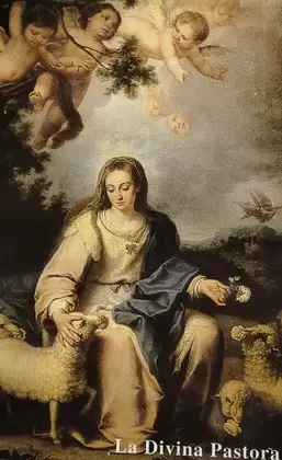 ESTAMPAS DIVINA PASTORA ORACIÓN 5 UNIDADES