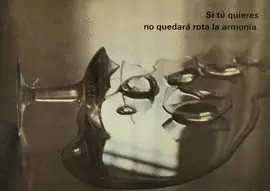 POSTAL CON FRASE: ''SI TU QUIERES NO QUEDARÁ ROTA LA ARMONÍA''