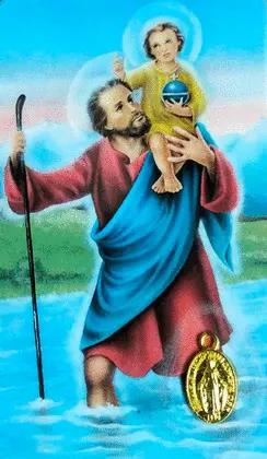 ESTAMPA SAN CRISTÓBAL-MEDALLA MILAGROSA