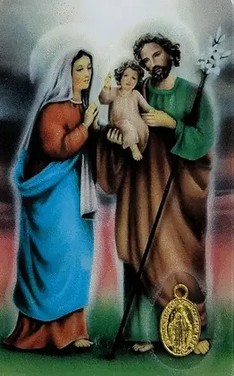 ESTAMPA SAGRADA FAMILIA-MEDALLA MILAGROSA
