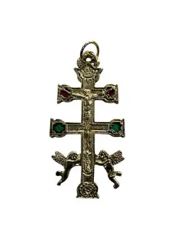 CRUZ CARAVACA DORADA. 8 CM