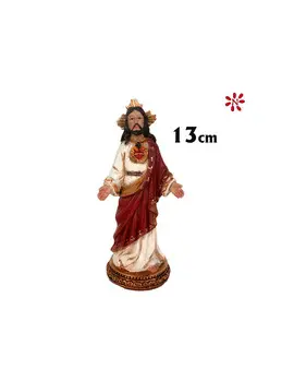 CORAZÓN JESUS RES. 13 CM. BASE REDONDA