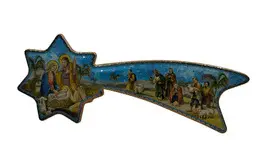 ESTRELLA  CON NACIMIENTO Y REYES.CON  DORADOS,POLIMERO11X5