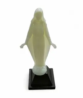 VIRGEN MILAGROSA FLUORESCENTE CON BASE