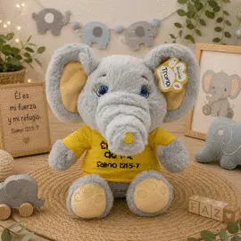 PELUCHE ELEFANTE TROMPY: ÉL CUIDA DE MÍ (SALMO 121:5-7)