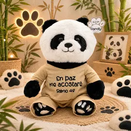 PELUCHE OSO PANDY: EN PAZ ME ACOSTARÉ (SALMO 4:8)