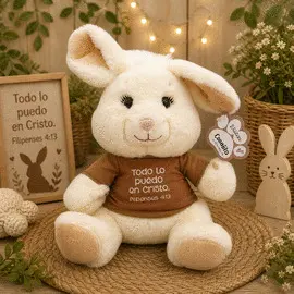 PELUCHE CONEJO JUMPY: TODO LO PUEDO EN CRISTO (FILIPENSES 4:13)