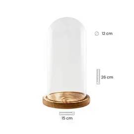 FANAL CRISTAL,BASE REDONDA  MADERA CLARA