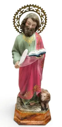 FIGURA SAN MARCOS. PASTA DE MADERA