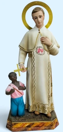 FIGURA PADRE DAMIÁN (SAN DAMIÁN). PASTA DE MADERA