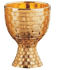 CÁLIZ MODERNO BAÑO DE ORO 