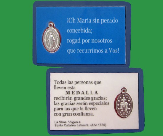 MILAGROSA MEDALLA PLASTIFICADA