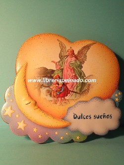 CUADRO NUBE CON LUNA ÁNGEL GUARDA CUADRO NUBE CON LUNA ÁNGEL GUARDA