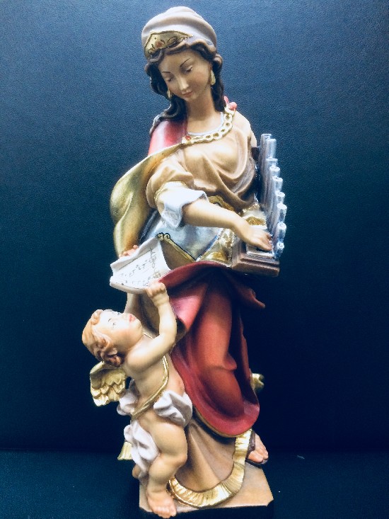 IMAGEN DE SANTA CECILIA TALLA DE MADERA 89775