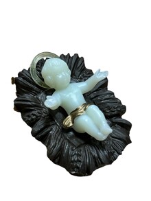 NIÑO JESUS FOSFORESCENTE CON CUNA 
